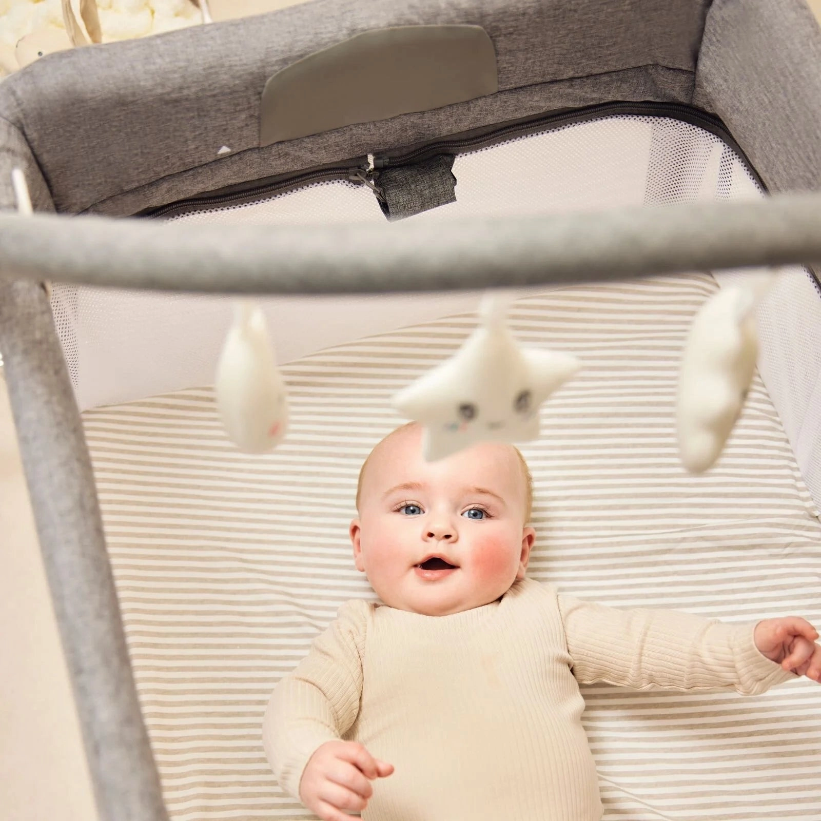 Ickle Bubba Scout 3-in-1 Travel Crib Cot & Playpen - Ash Grey