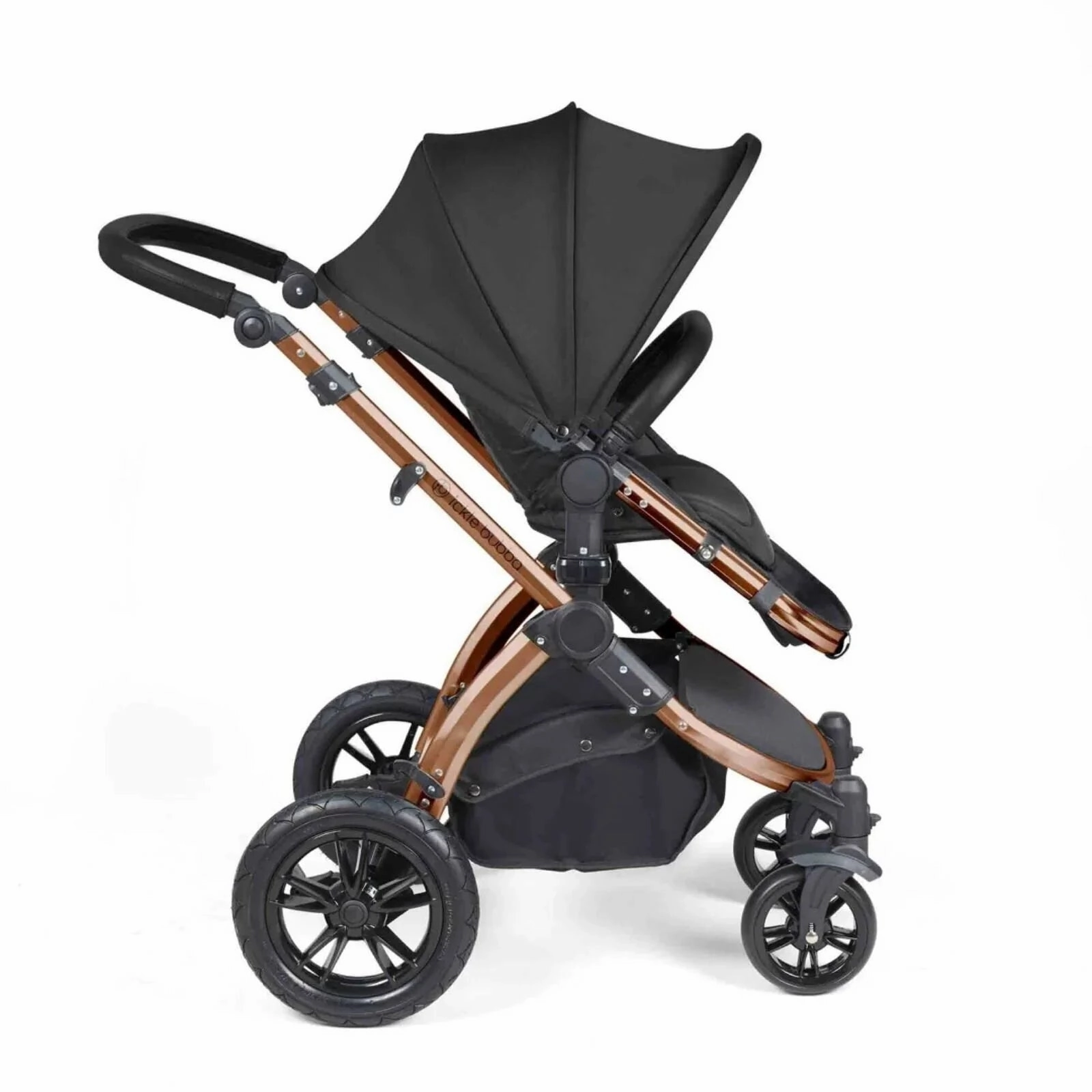 Ickle Bubba Stomp Luxe All-in-One Cirrus i-Size Travel System with Isofix Base - Bronze & Midnight & Black