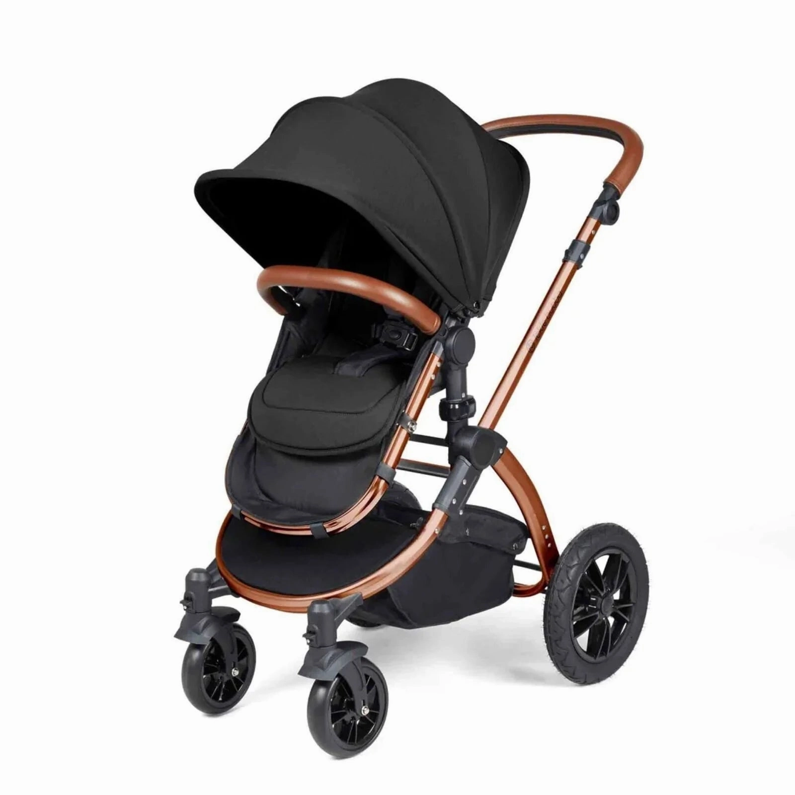 Ickle Bubba Stomp Luxe All-in-One Cirrus i-Size Travel System with Isofix Base - Bronze & Midnight & Tan
