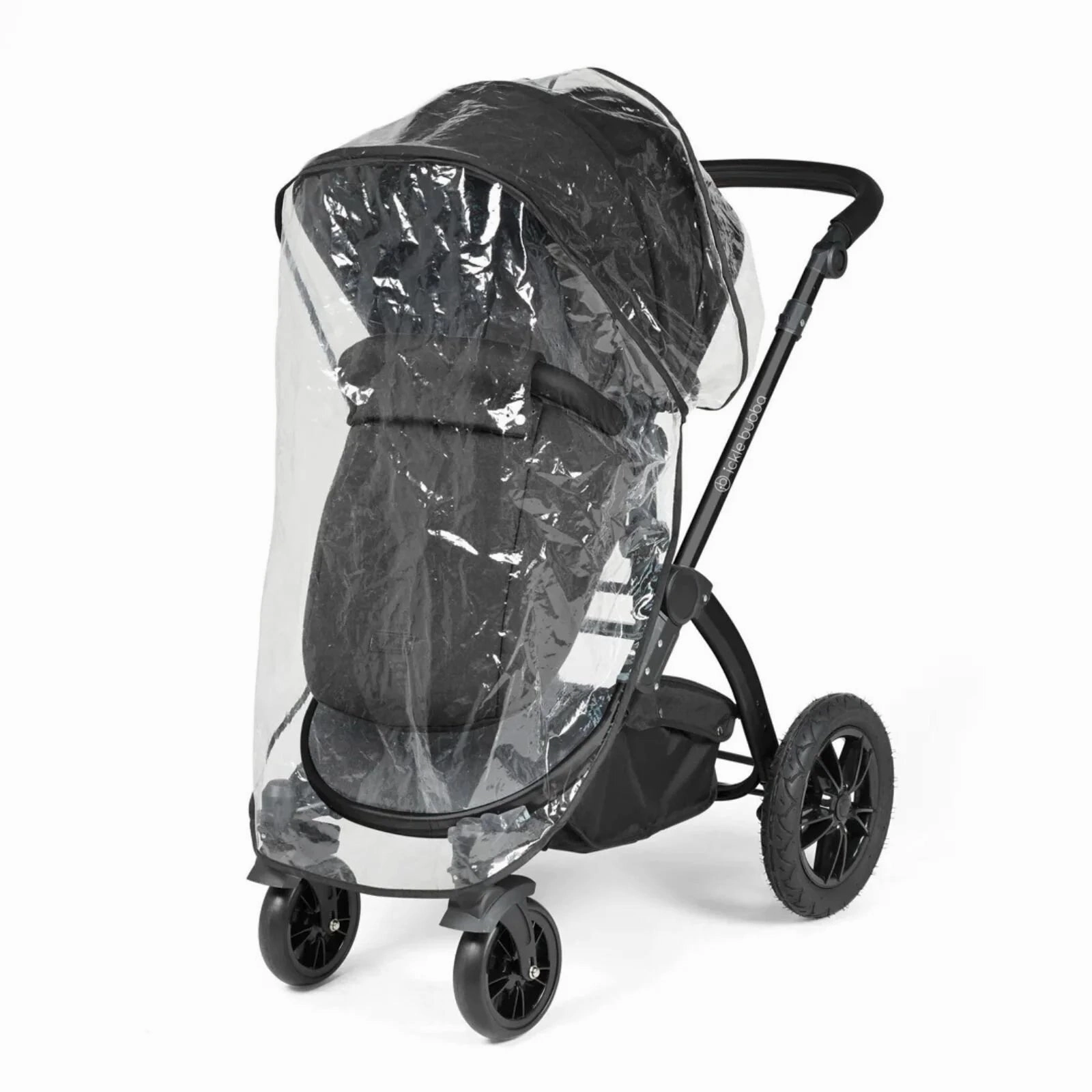 Ickle Bubba Stomp Luxe All-in-One Stratus i-Size Travel System with Isofix Base - Black & Midnight & Black