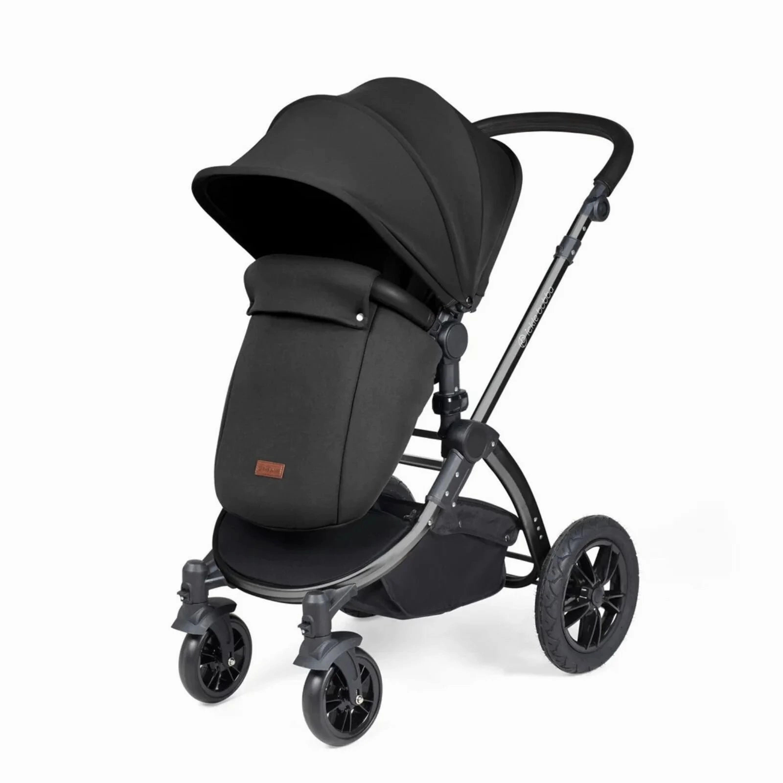 Ickle Bubba Stomp Luxe All-in-One Stratus i-Size Travel System with Isofix Base - Black & Midnight & Black