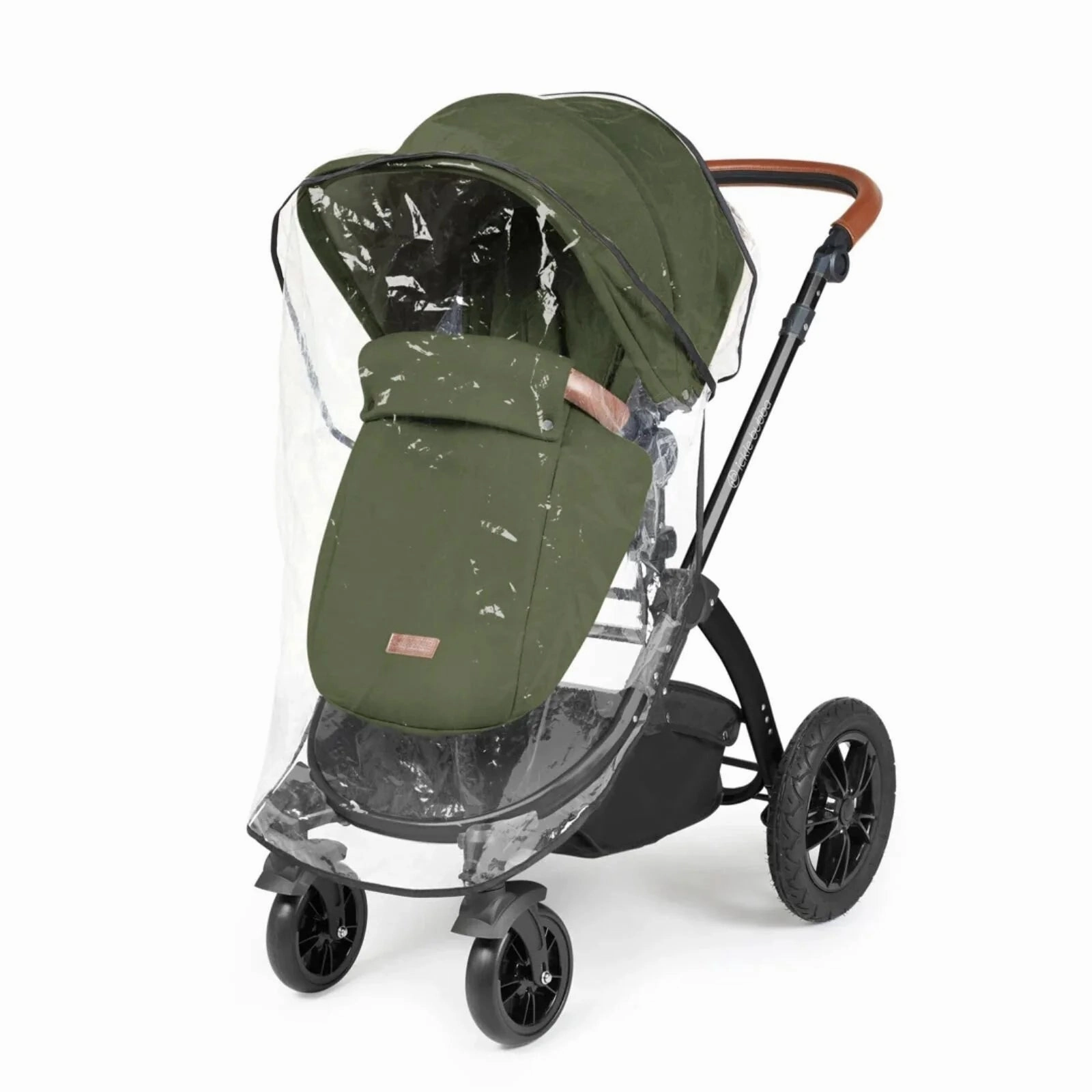 Ickle Bubba Stomp Luxe All-in-One Stratus i-Size Travel System with Isofix Base - Black & Woodland & Tan