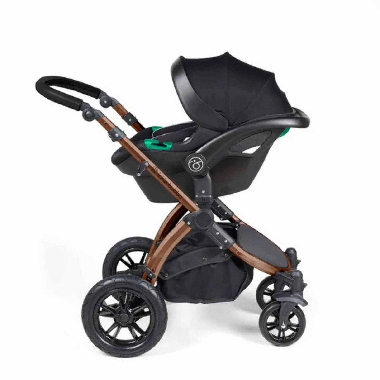 Ickle Bubba Stomp Luxe All-in-One Stratus i-Size Travel System with Isofix Base - Bronze & Midnight & Black