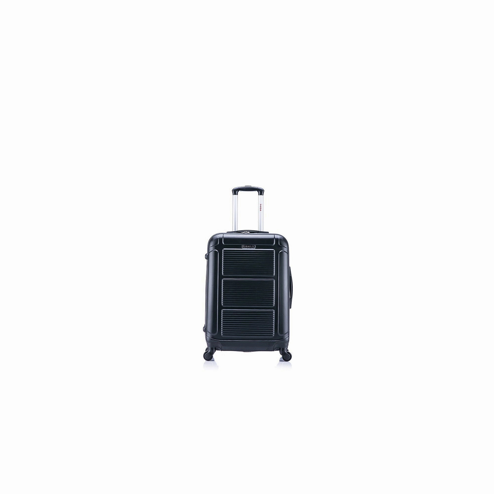 InUSA IUPIL00M-COA Pilot 24" Lightweight Hardside Spinner Luggage, Black