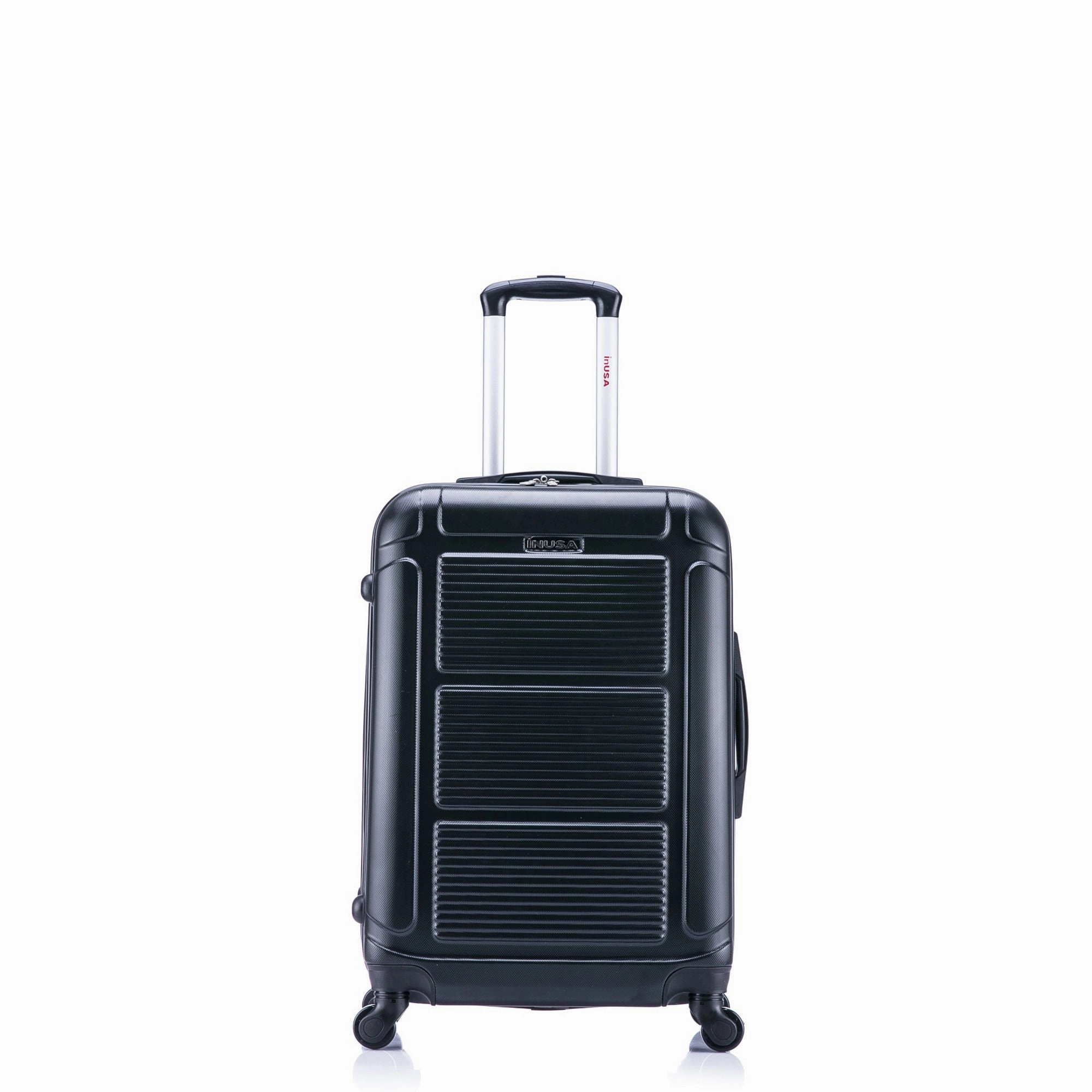 InUSA IUPIL00M-COA Pilot 24" Lightweight Hardside Spinner Luggage, Black