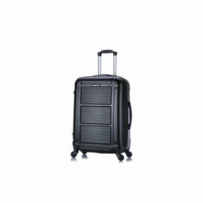 InUSA IUPIL00M-COA Pilot 24" Lightweight Hardside Spinner Luggage, Black