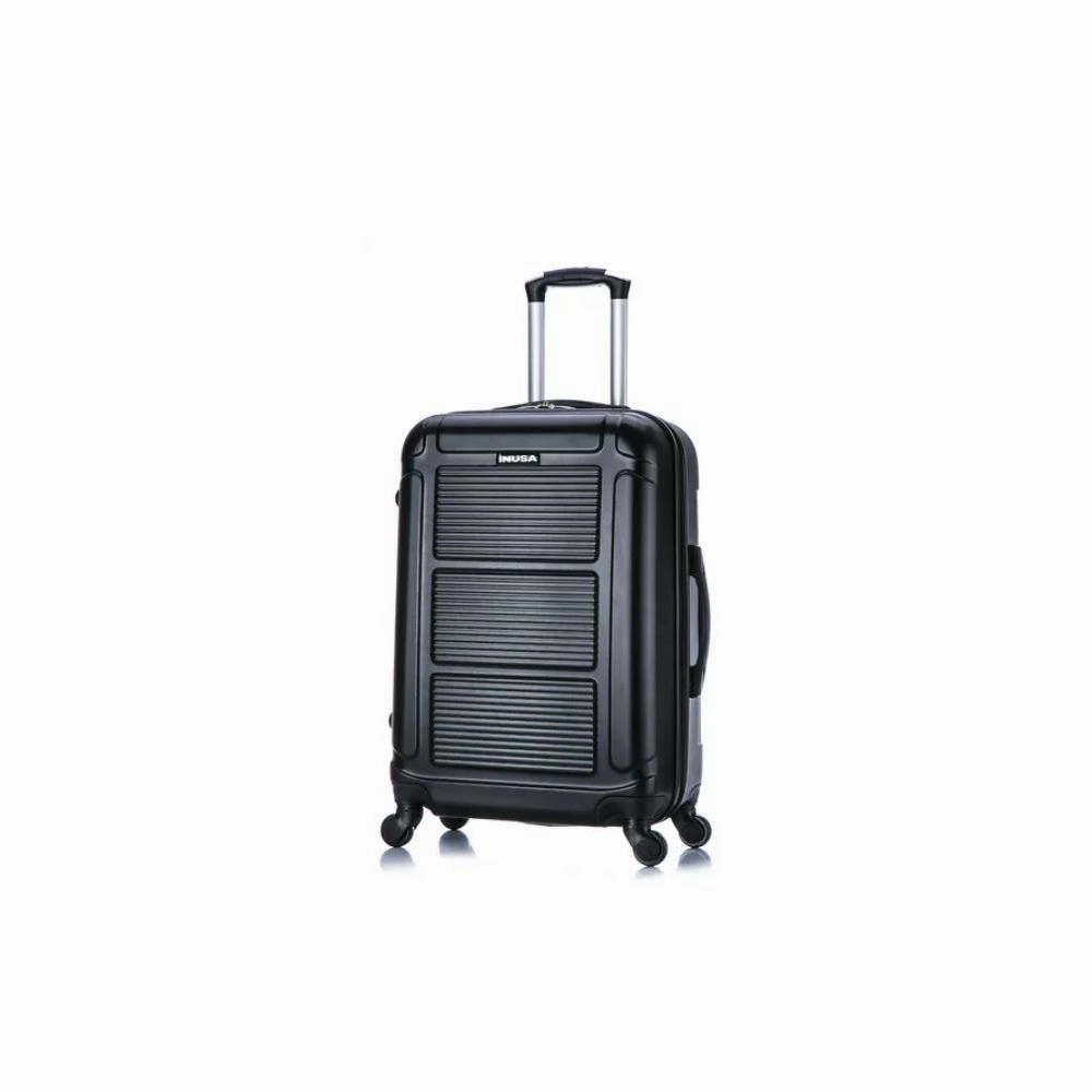 InUSA IUPIL00M-COA Pilot 24" Lightweight Hardside Spinner Luggage, Black