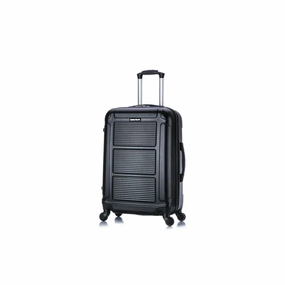 InUSA IUPIL00M-COA Pilot 24" Lightweight Hardside Spinner Luggage, Black