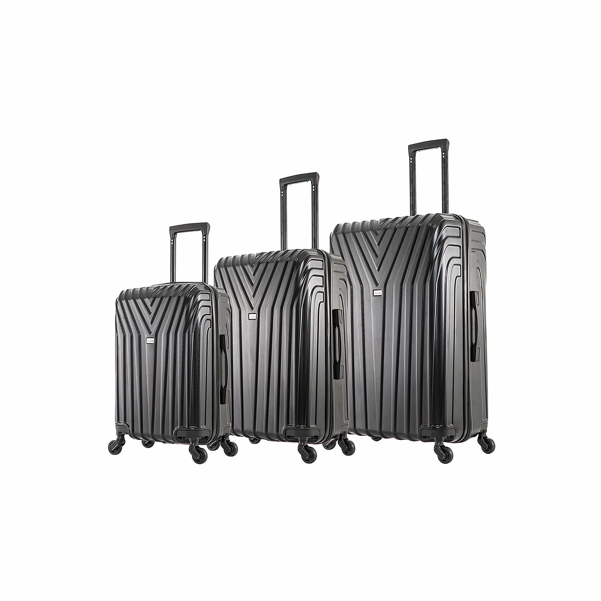 Inusa Vasty 3-Pc. Hardside Lightweight Spinner Luggage Set - BLACK ONE SIZE