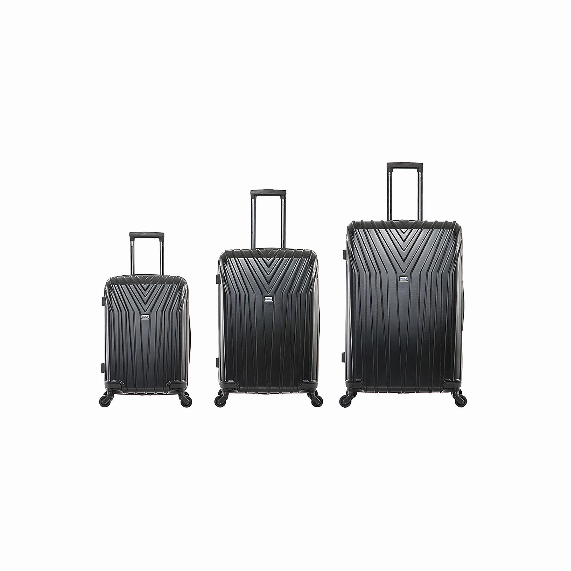 Inusa Vasty 3-Pc. Hardside Lightweight Spinner Luggage Set - BLACK ONE SIZE