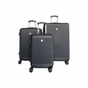 Izod Clara 3-Pc. Hardside Expandable Luggage Set - BLACK ONE SIZE