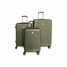 Izod Clara 3-Pc. Hardside Expandable Luggage Set - OLIVE ONE SIZE