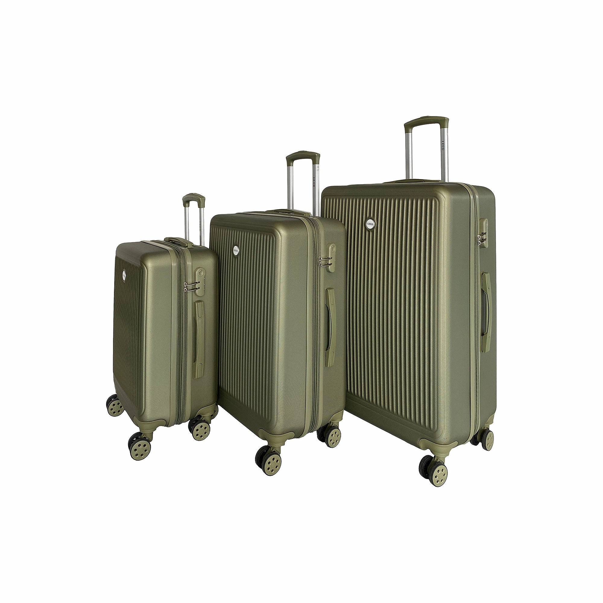 Izod Clara 3-Pc. Hardside Expandable Luggage Set - OLIVE ONE SIZE