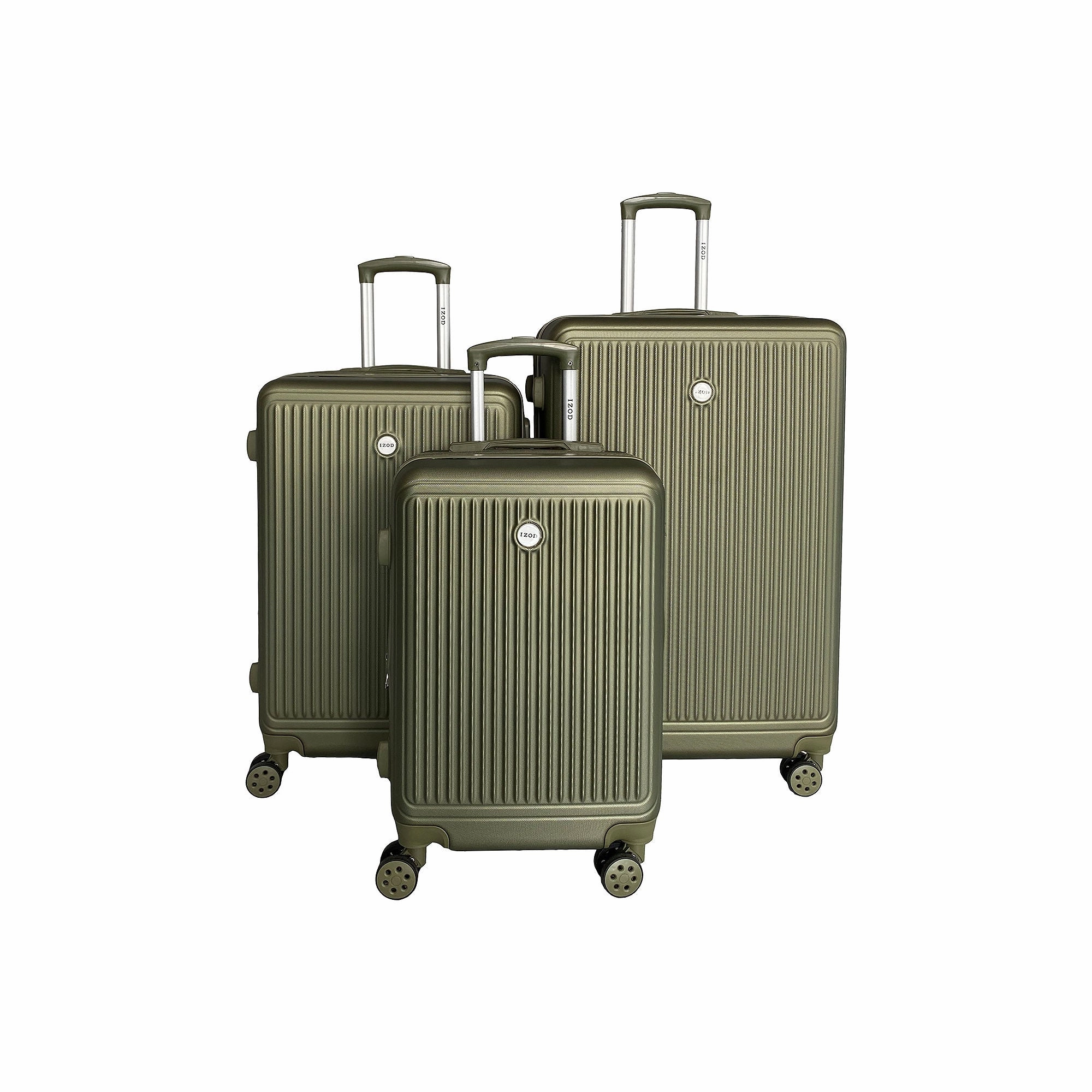 Izod Clara 3-Pc. Hardside Expandable Luggage Set - OLIVE ONE SIZE