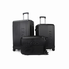 Izod Zane 3-Pc. Hardside Expandable Luggage Set - BLACK ONE SIZE