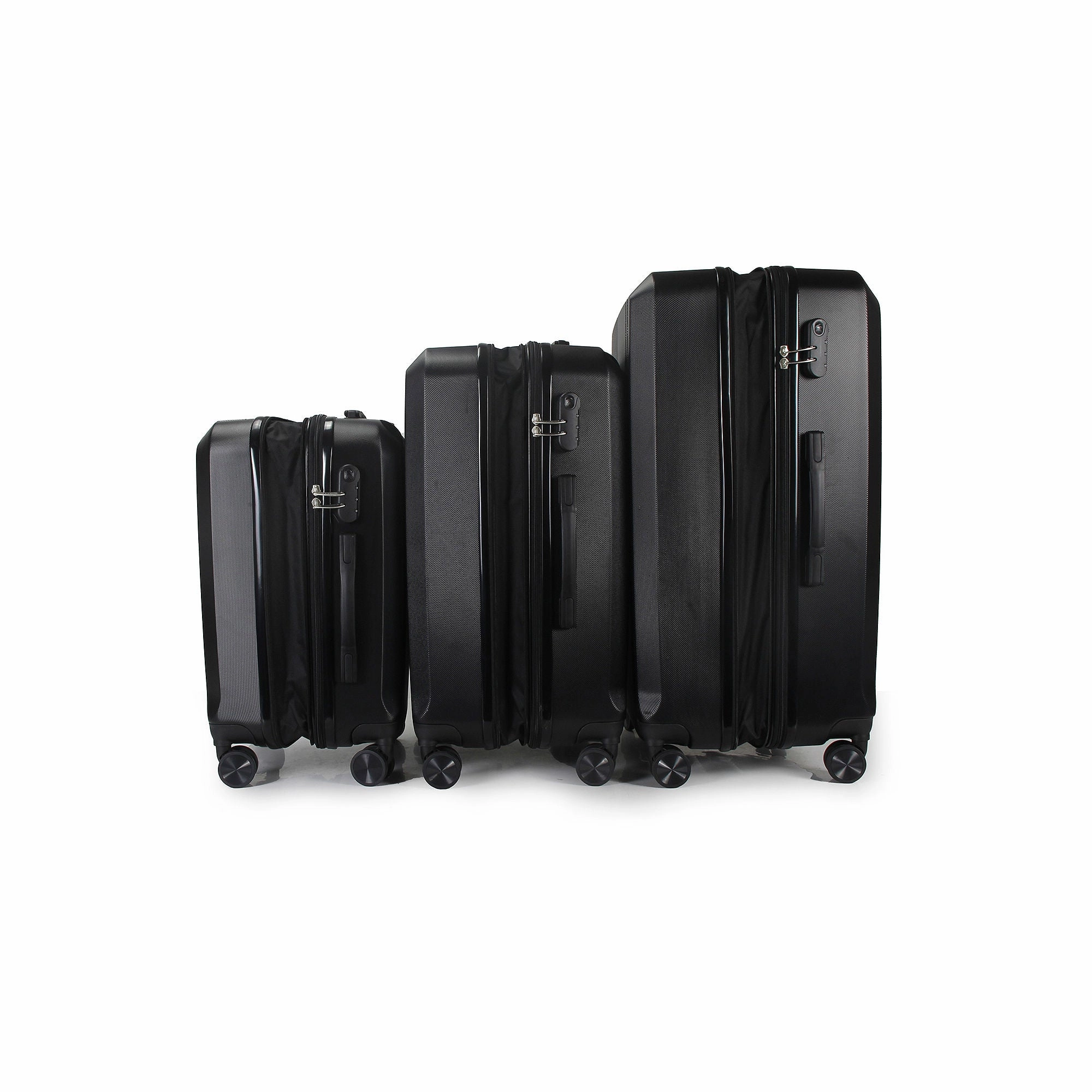 Izod Zane 3-Pc. Hardside Expandable Luggage Set - BLACK ONE SIZE