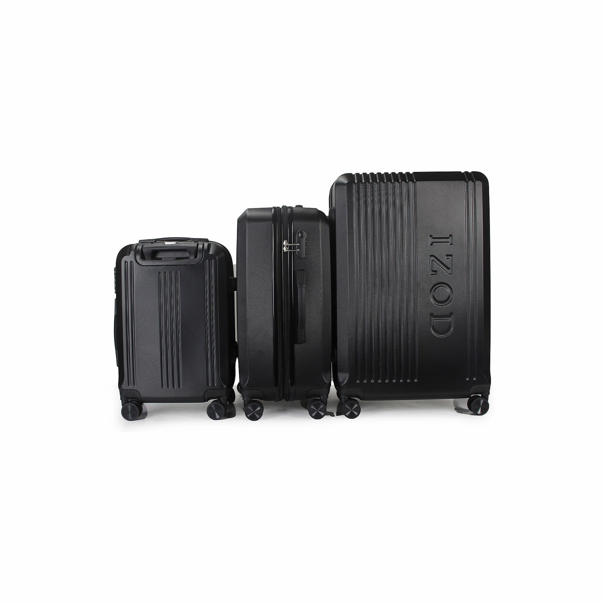 Izod Zane 3-Pc. Hardside Expandable Luggage Set - BLACK ONE SIZE