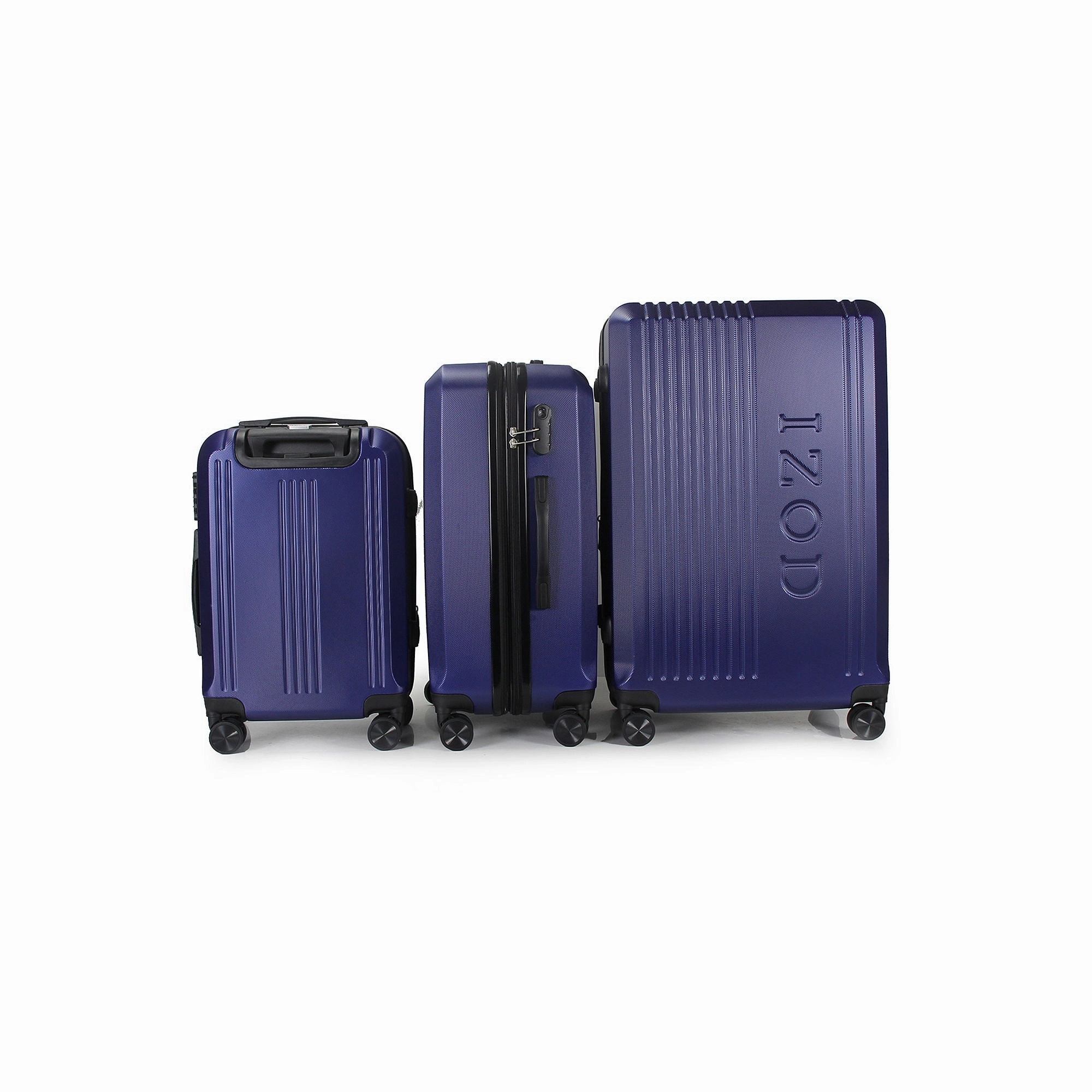 Izod Zane 3-Pc. Hardside Expandable Luggage Set - NAVY ONE SIZE