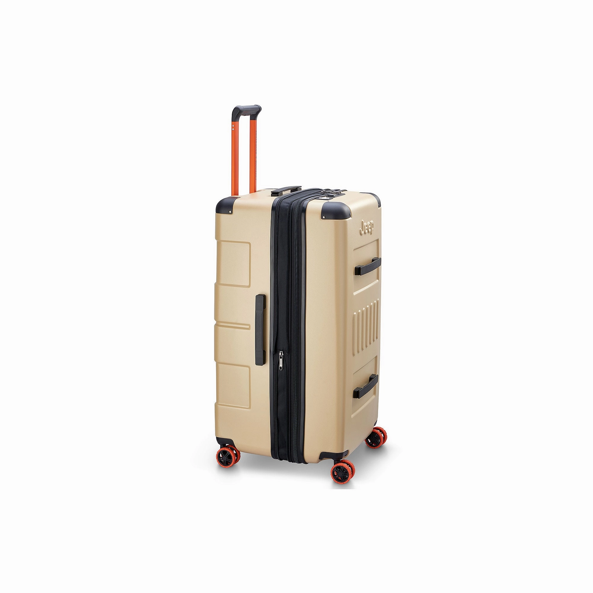 Jeep J4274282807 Hardside Expandable Luggage with Spinner Wheels, Warm Sand, Checked-Large 29 Inch