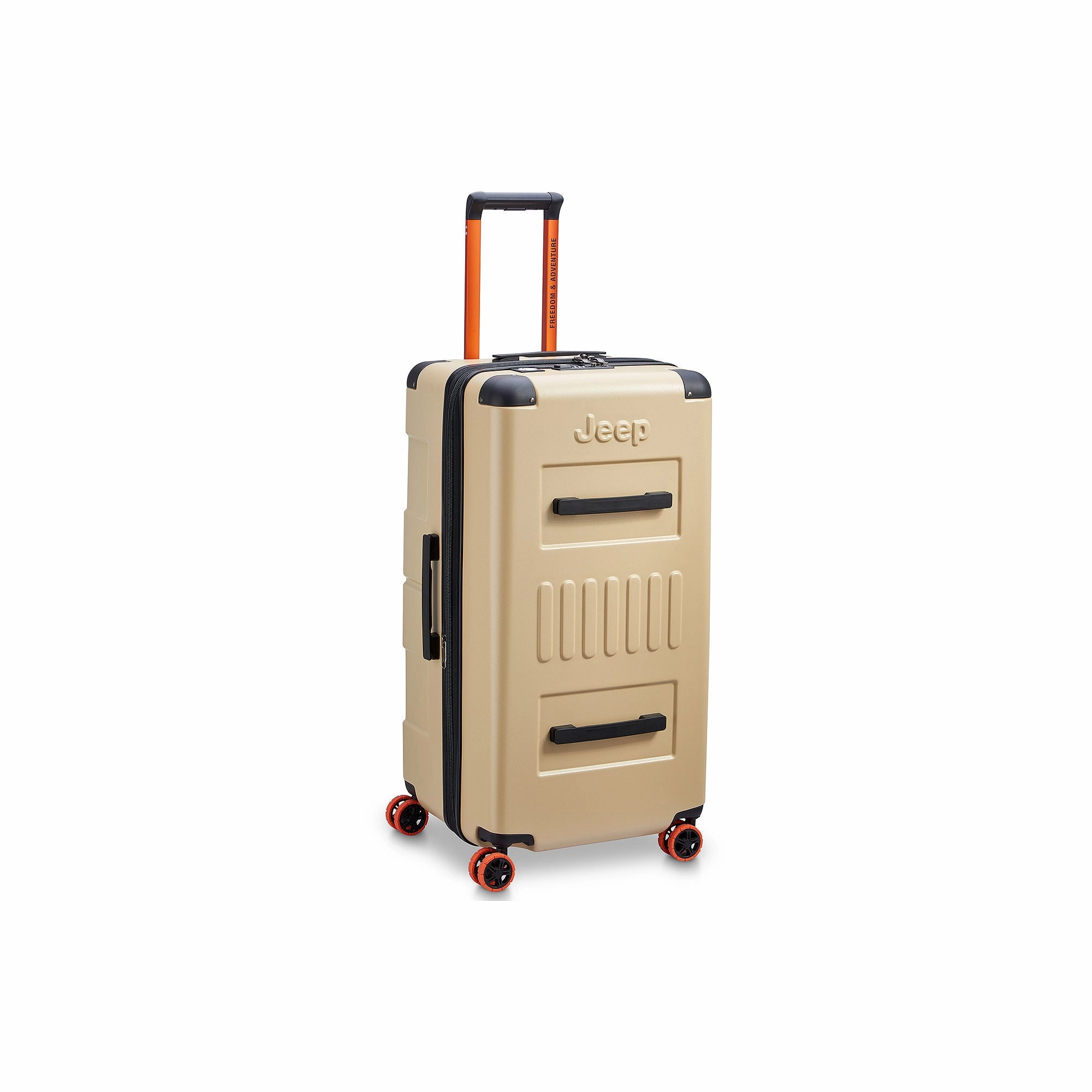 Jeep J4274282807 Hardside Expandable Luggage with Spinner Wheels, Warm Sand, Checked-Large 29 Inch