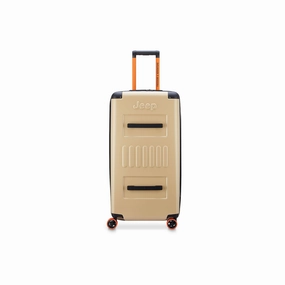Jeep J4274282807 Hardside Expandable Luggage with Spinner Wheels, Warm Sand, Checked-Large 29 Inch