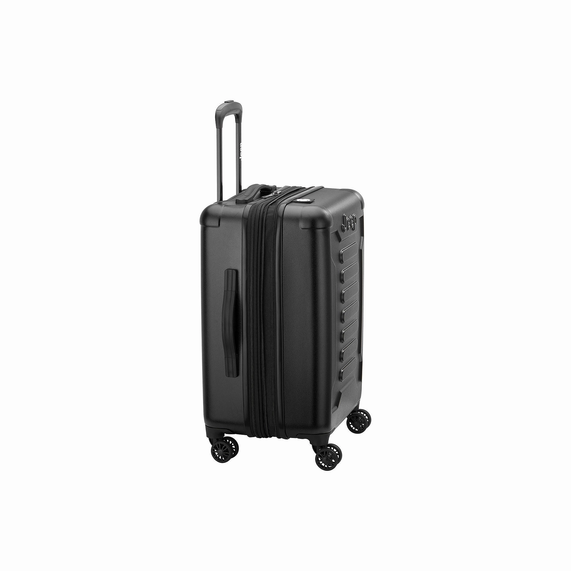 Jeep J4374480500 Hardside Expandable Luggage with Spinner Wheels, Black, Carry-On 20 Inch