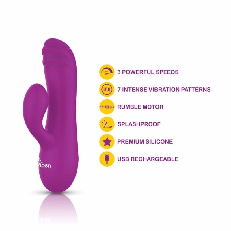 Jolie - Berry - Intense Mini Rabbit Vibe With Pleasure Ridges