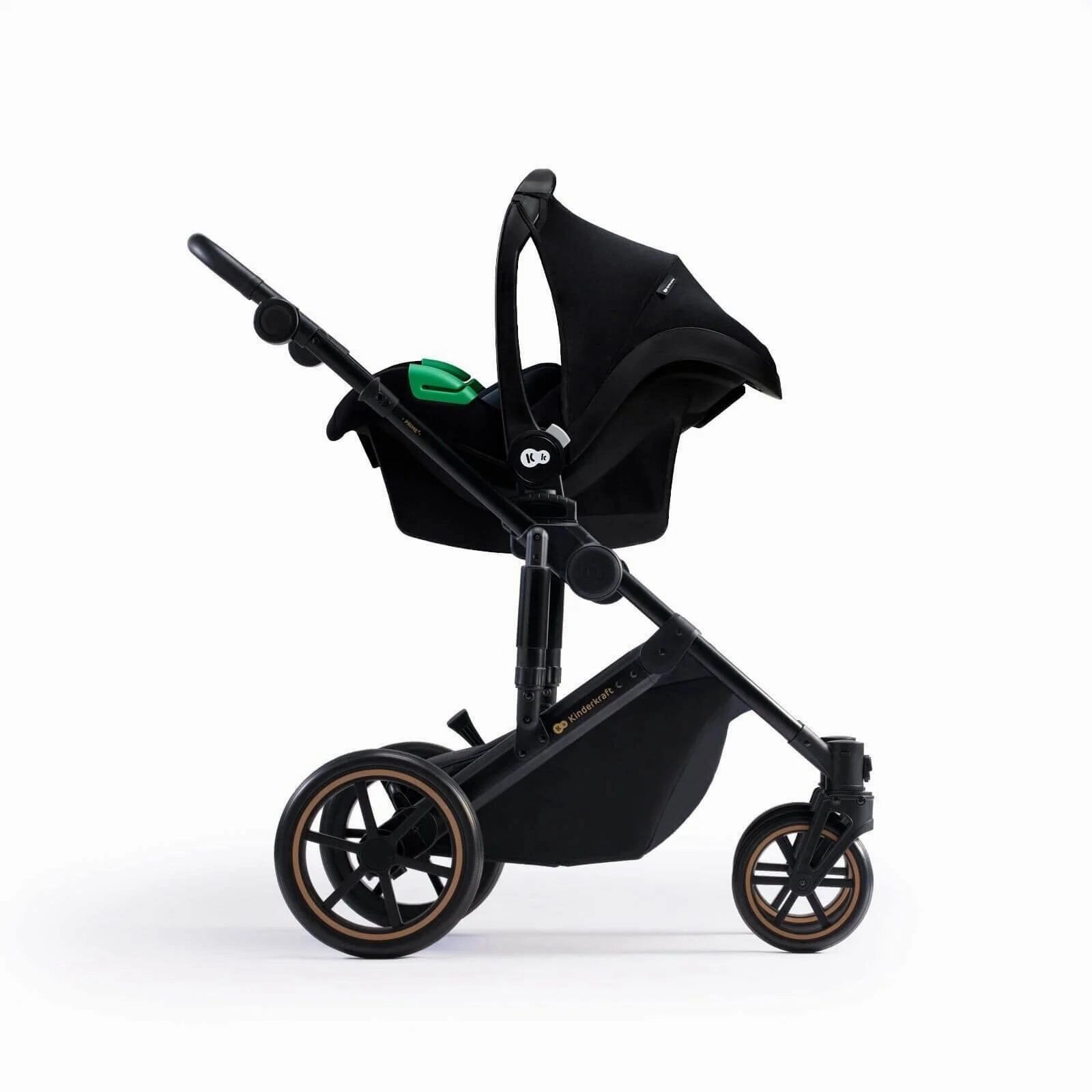 Kinderkraft 3in1 Mink Pro Prime 2 Travel System with Car Seat - Dark Green