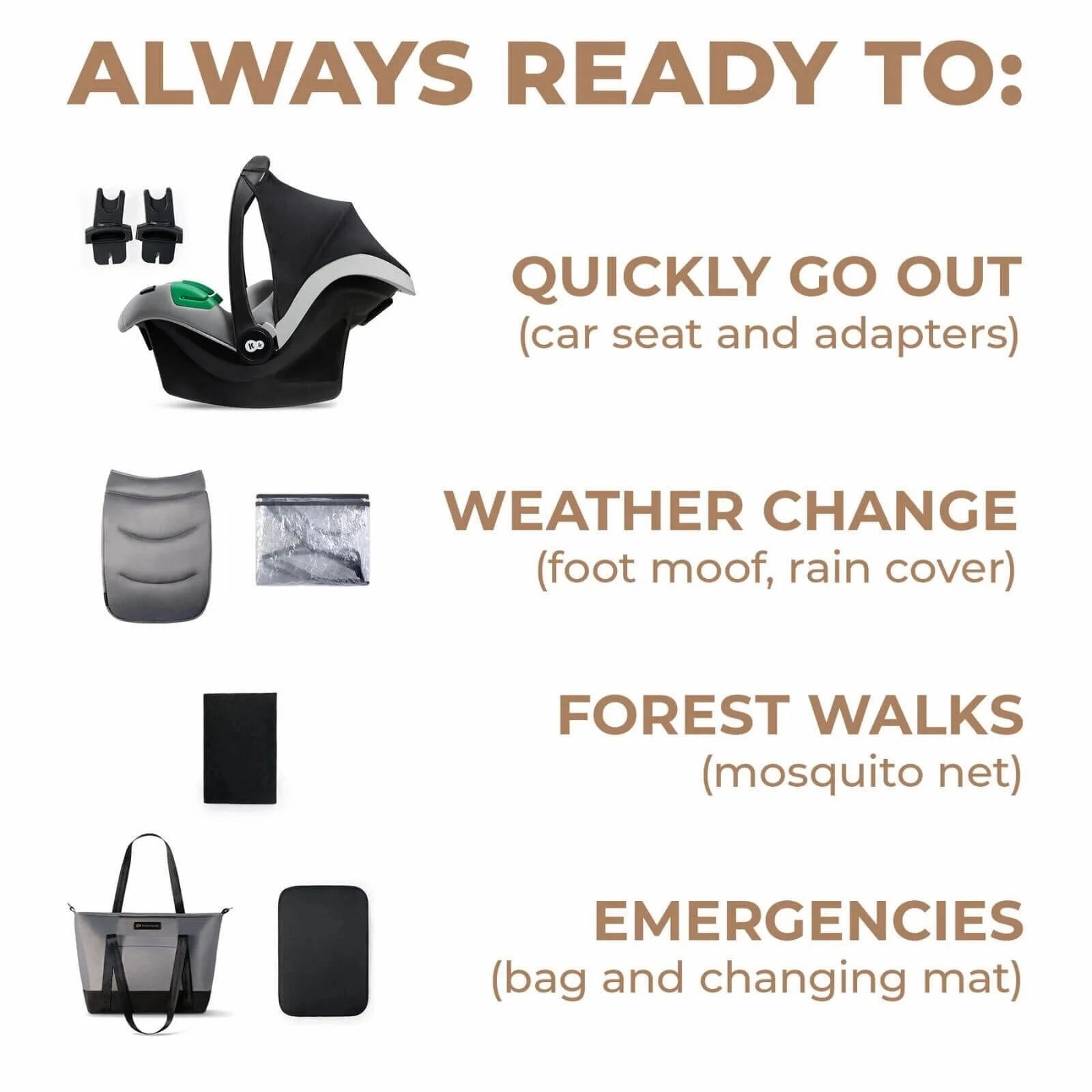 Kinderkraft 3in1 Mink Pro Prime 2 Travel System with Car Seat - Shadow Grey