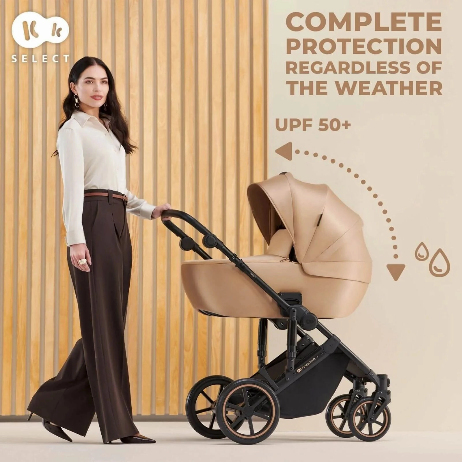 Kinderkraft 3in1 Mink Pro Prime 2 Travel System with Car Seat - Shadow Grey