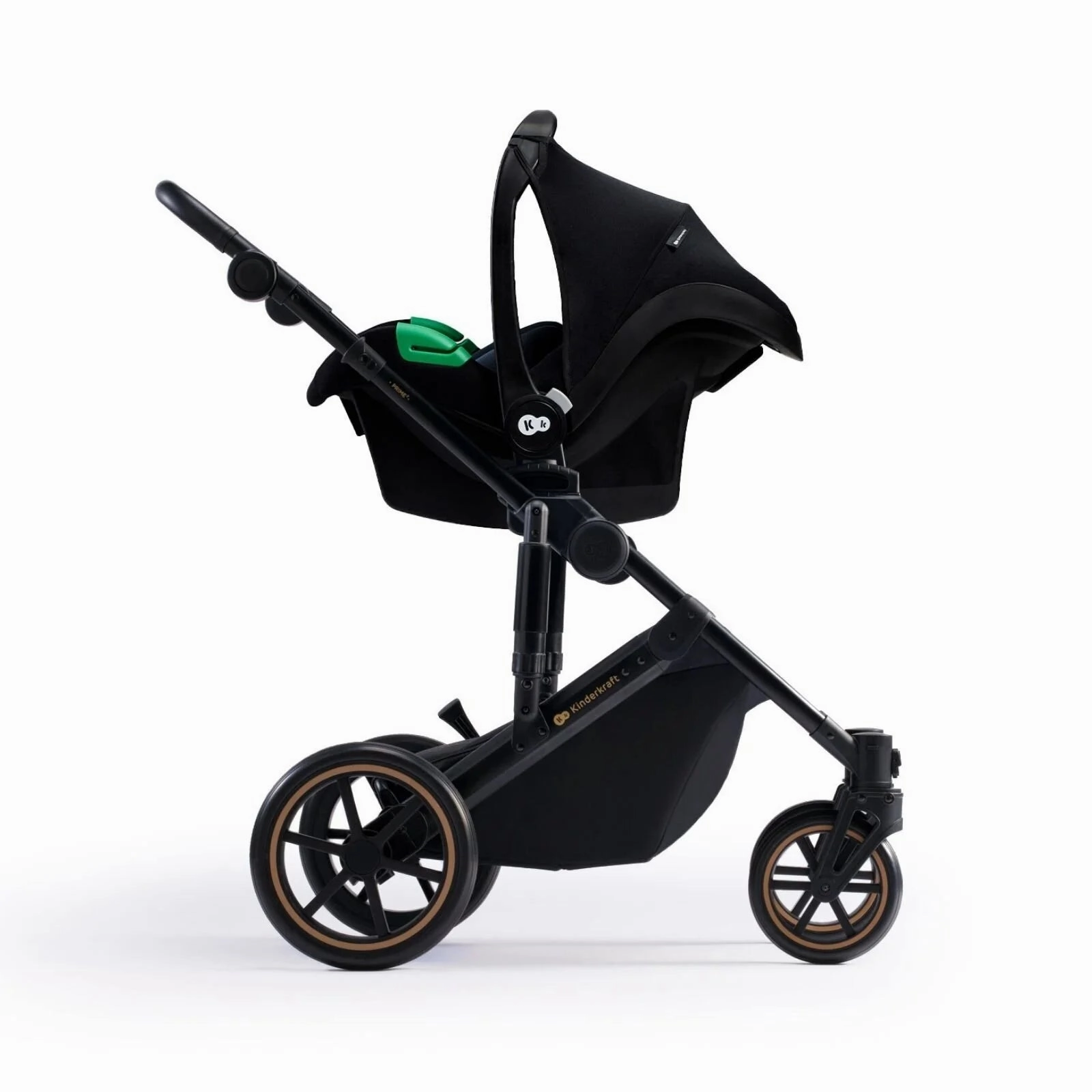Kinderkraft 3in1 Mink Pro Prime 2 Travel System with Car Seat - Venezian Black