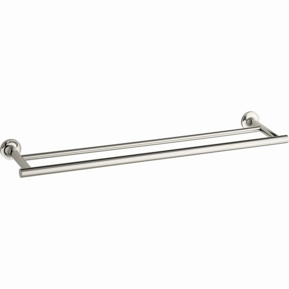 Kohler K-14375-SN Purist Double Towel Bar, Vibrant Polished Nickel