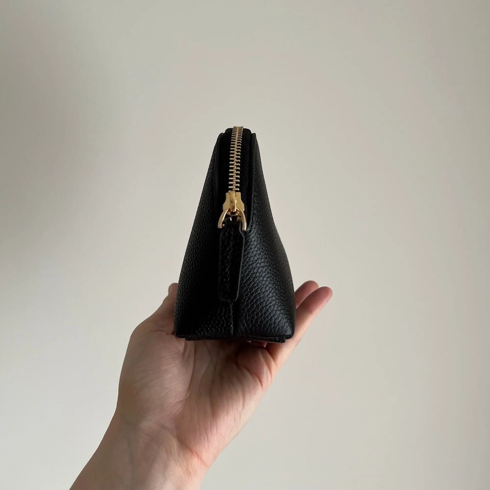 Leather Makeup Case -- Black