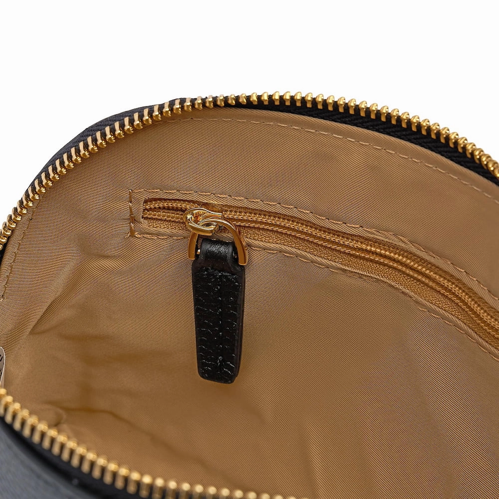 Leather Makeup Case -- Black