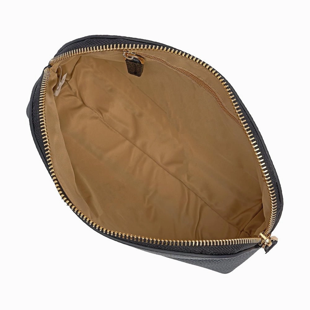 Leather Makeup Case -- Black