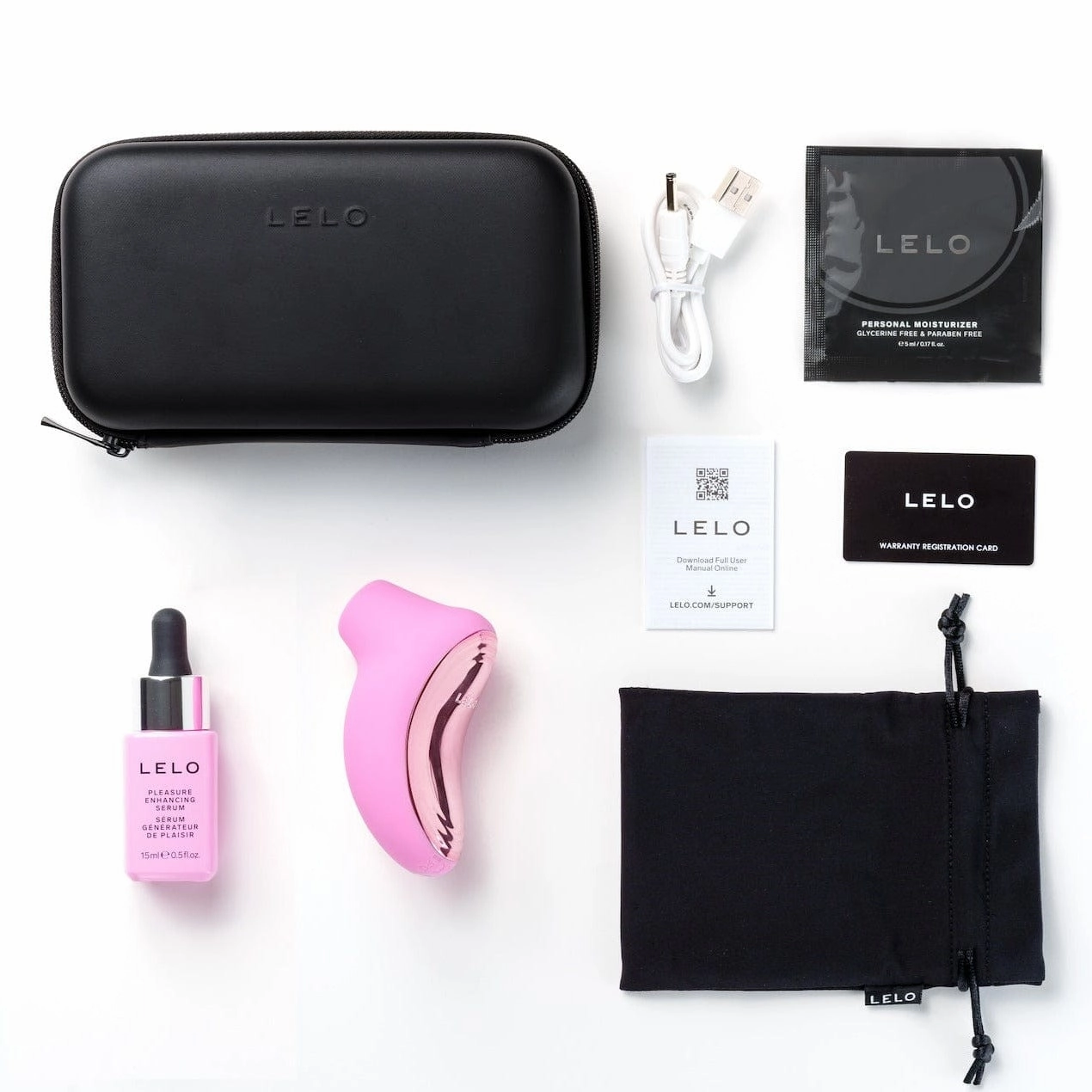 LELO - Pleasure On The Go Kit B Sona 2 Sonic Clitoral Massager with Pleasure Enhancing Serum