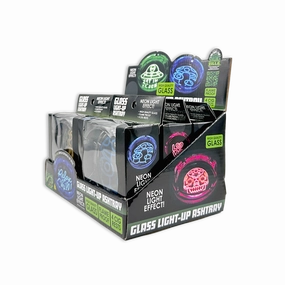 Light-Up Glass Ashtray - 6 Pieces Per Retail Ready Display 25271