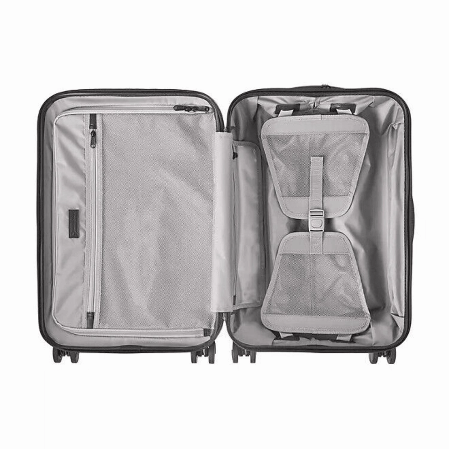 LN-20118 Hardside Carry-on Pro Spinner Suitcase With USB, Black