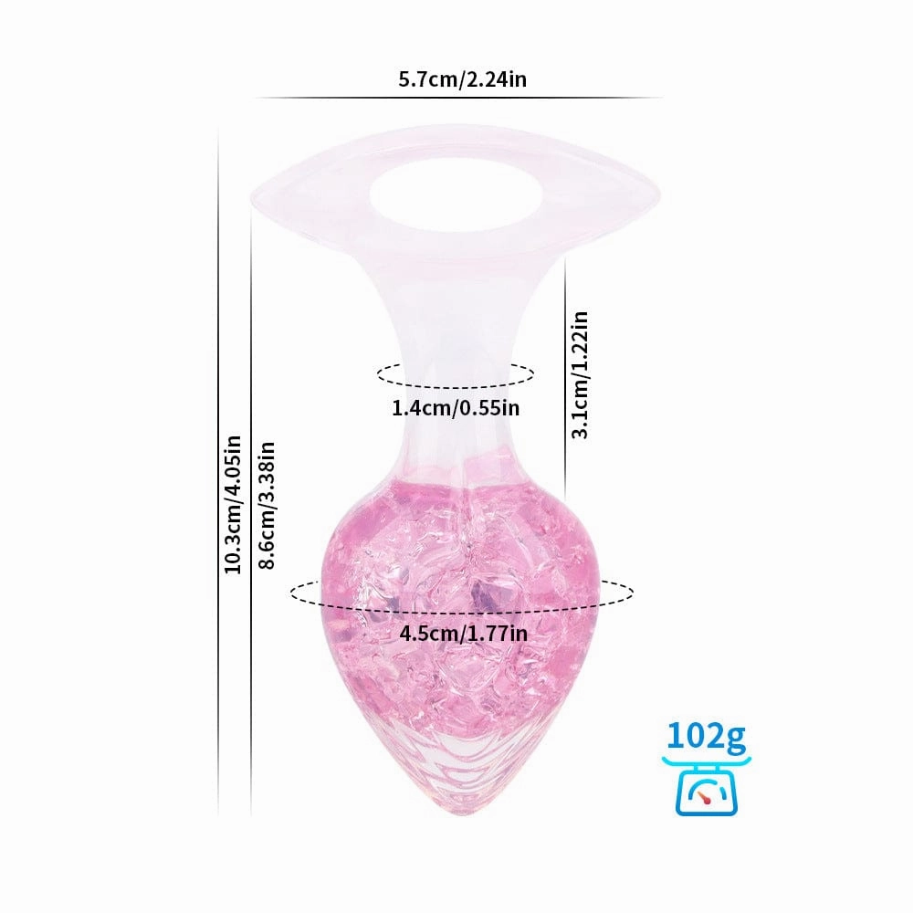 Love-shaped Crystal Wearable Butt Plug for Anal Sex