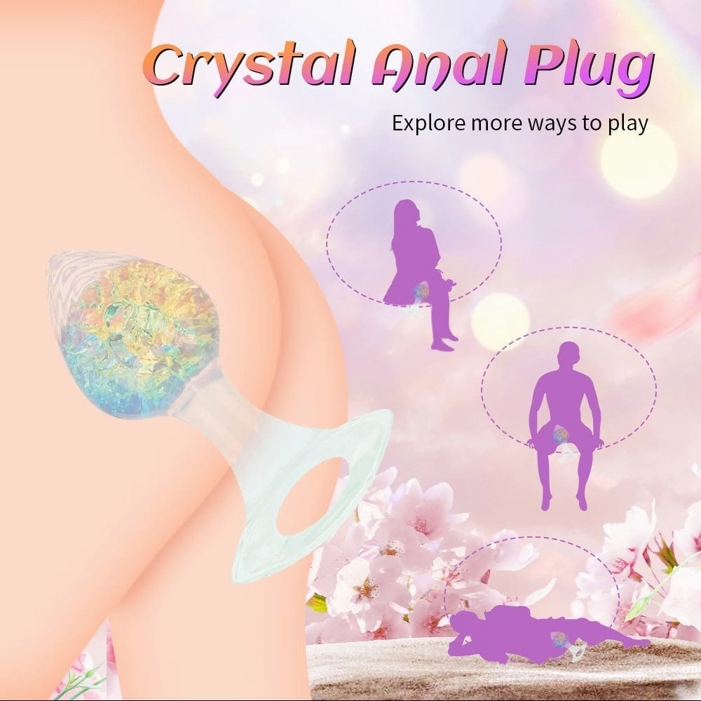 Love-shaped Crystal Wearable Butt Plug for Anal Sex