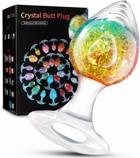 Love-shaped Crystal Wearable Butt Plug for Anal Sex
