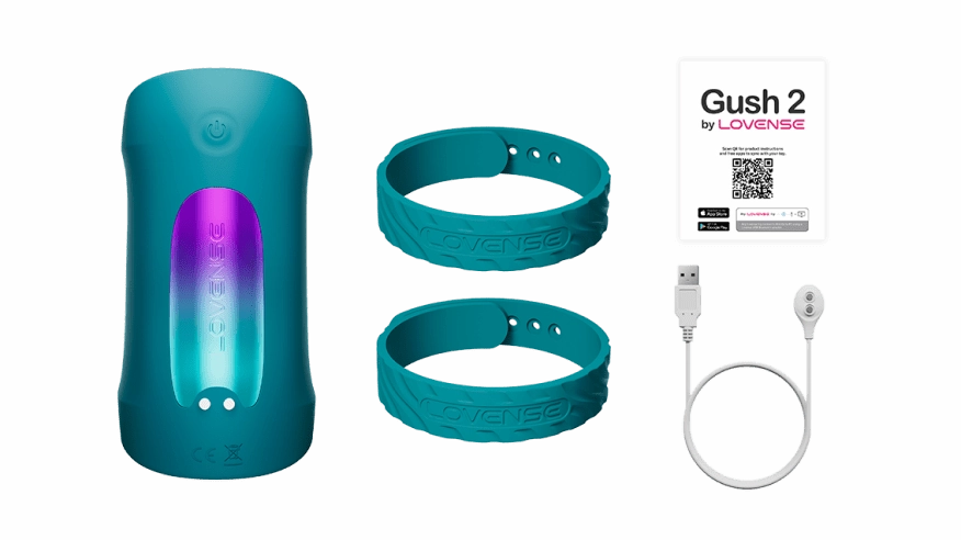 Lovense - Gush 2 App-Controlled Glans Massager Stroker (Green)