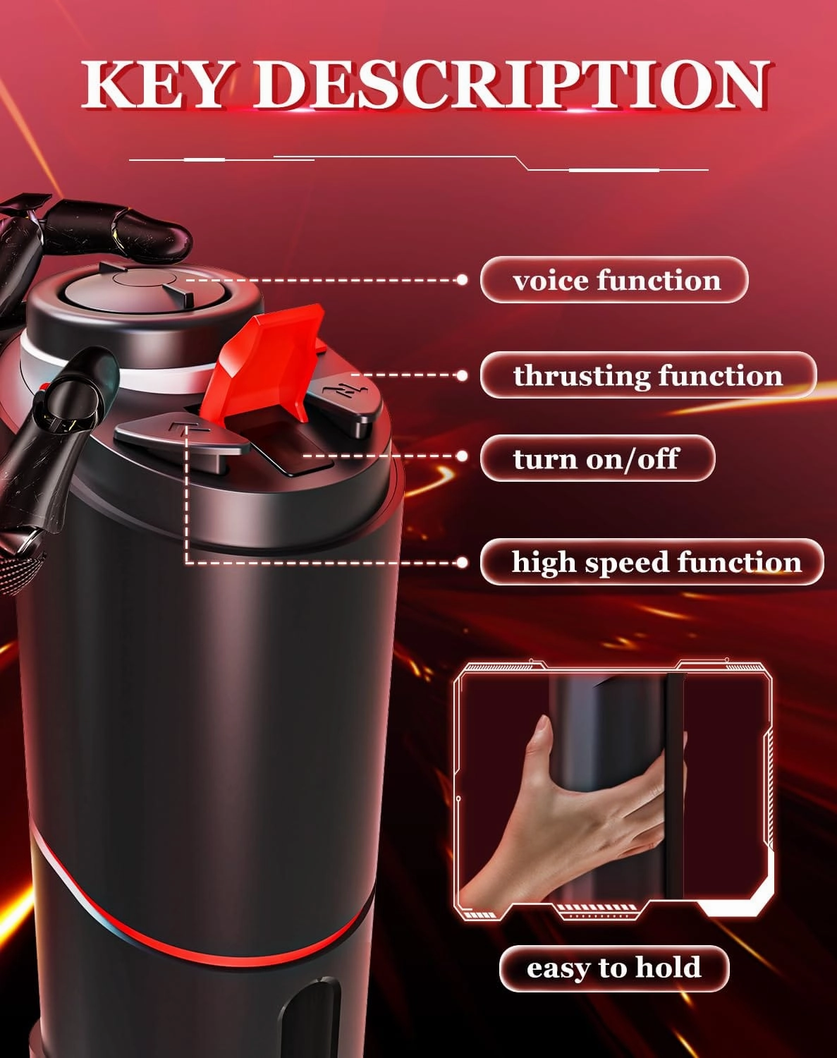 Lurevibe - Darth Vader Fully Automatic Telescopic Airplane Cup  For Men