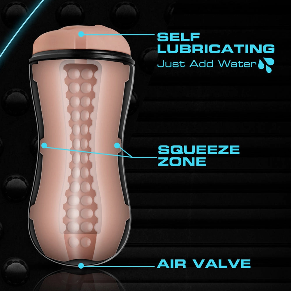 M For Men Self-Lubricating Pussy Stroker With Pleasure Orbs