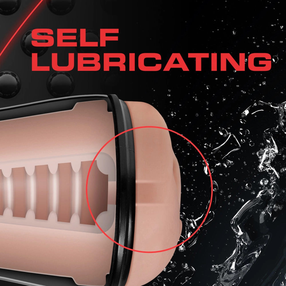 M For Men Self-Lubricating Pussy Stroker With Pleasure Ridges & Orbs