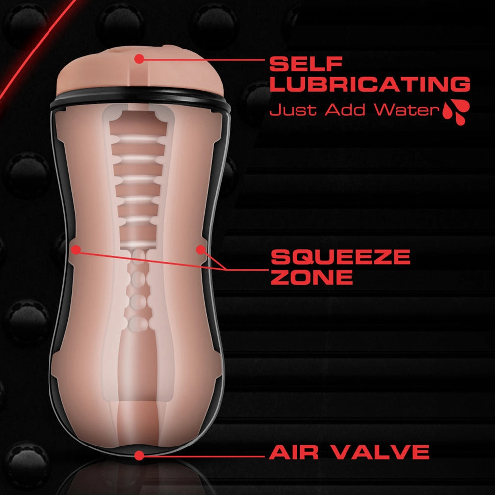 M For Men Self-Lubricating Pussy Stroker With Pleasure Ridges & Orbs