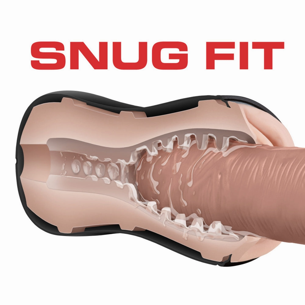 M For Men Self-Lubricating Pussy Stroker With Pleasure Ridges & Orbs