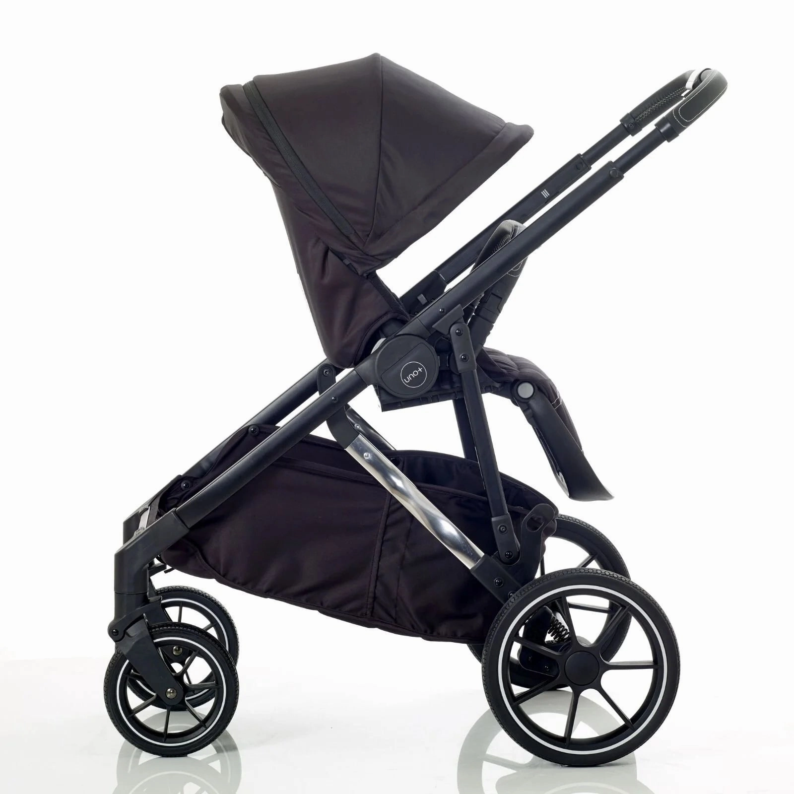 Mee-Go UNO Plus 3-in-1 with Isofix Base Travel System - Black/Chrome