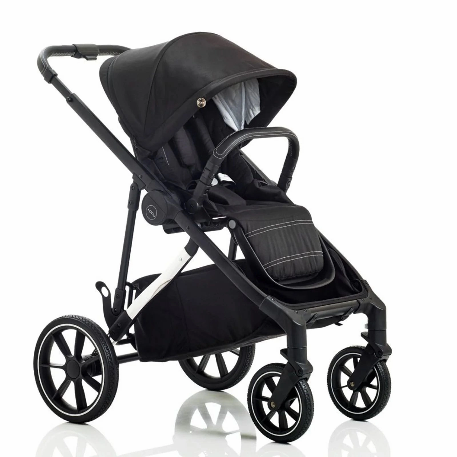 Mee-Go UNO Plus 3-in-1 with Isofix Base Travel System - Black/Chrome