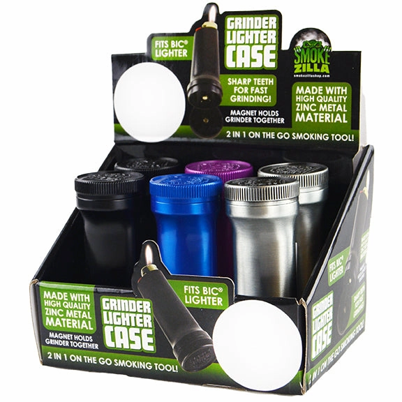 Metal Grinder Lighter Case - 6 Pieces Per Retail Ready Display 21943